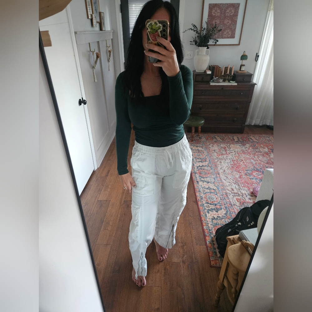 Women's White Cargo Pants